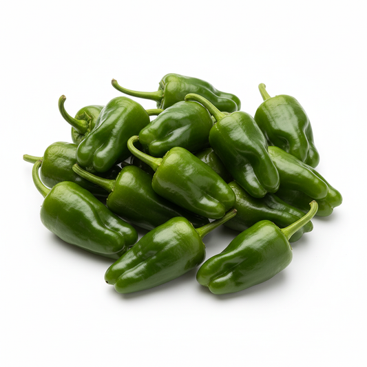 Pimiento de Padron real sobre fondo blanco y en formato 1:1