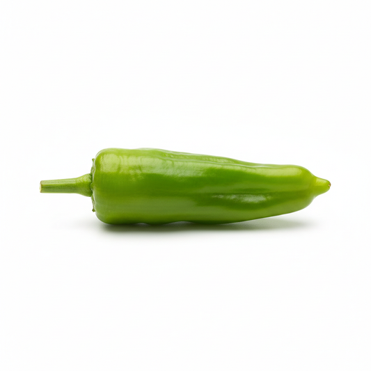 Pimiento Gernika real, sobre fondo blanco y en formato 1:1